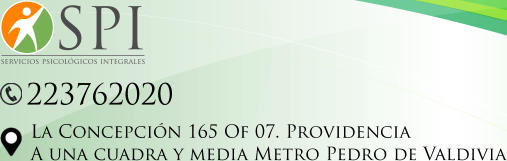La Concepción 165 Of 07. Providencia A una cuadra y media Metro Pedro de Valdivia servicios psicológicos integrales SPI 223762020